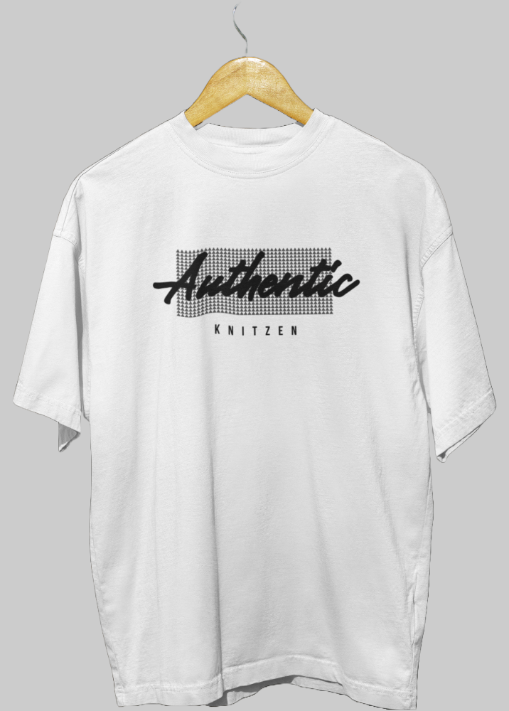 White Oversized Printed Tshirt with Authentic Design
