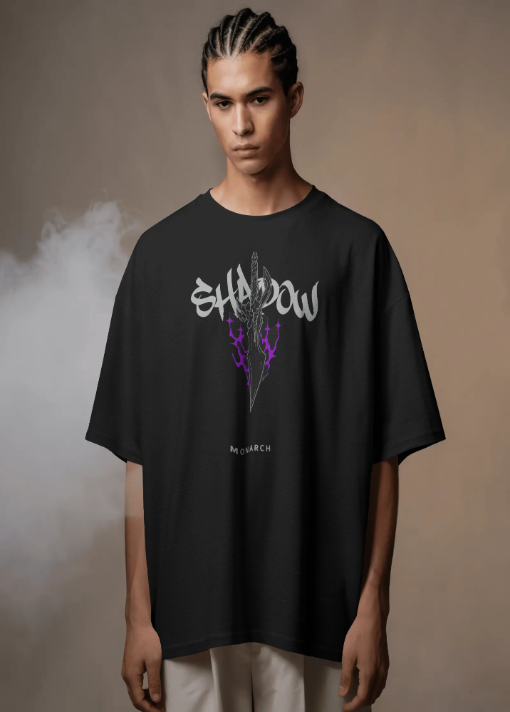 Black Oversized Tshirt - Shadow
