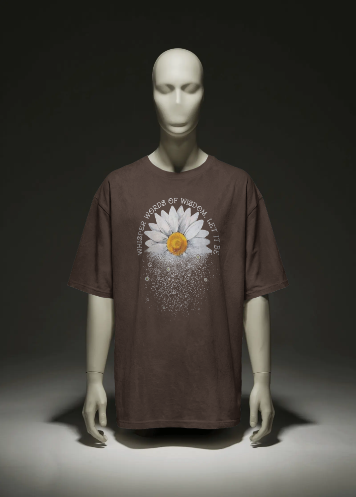 Brown Oversized Tshirt - Words Of Wisdom
