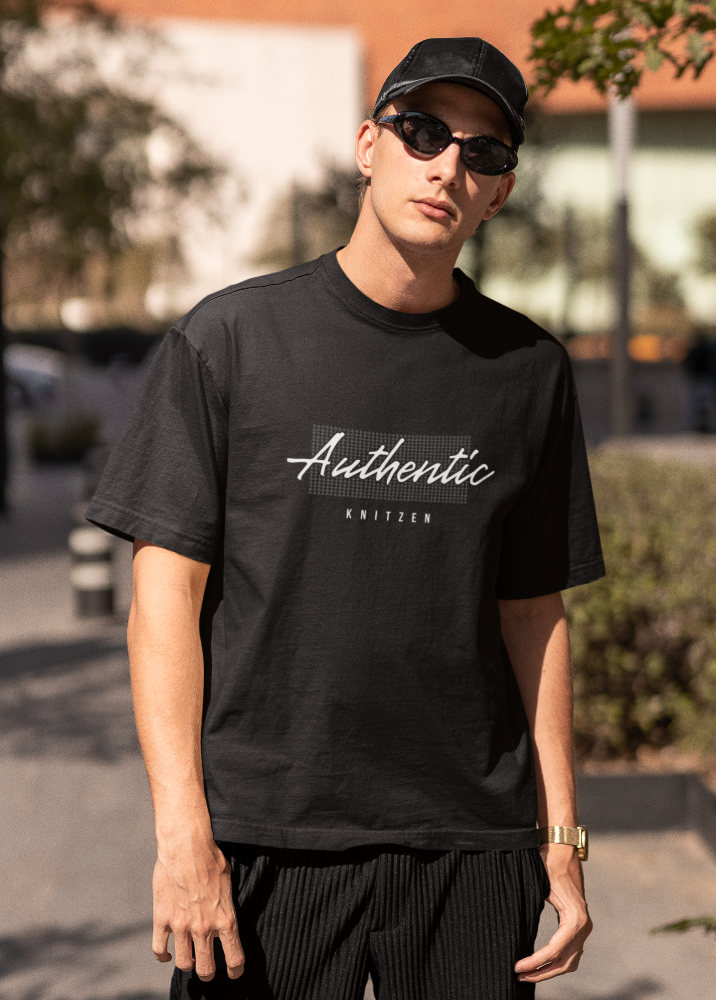 Black Oversized Printed Tshirt with Authentic Design
