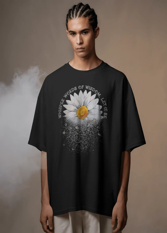 Black Oversized Tshirt -  Words Of Wisdom