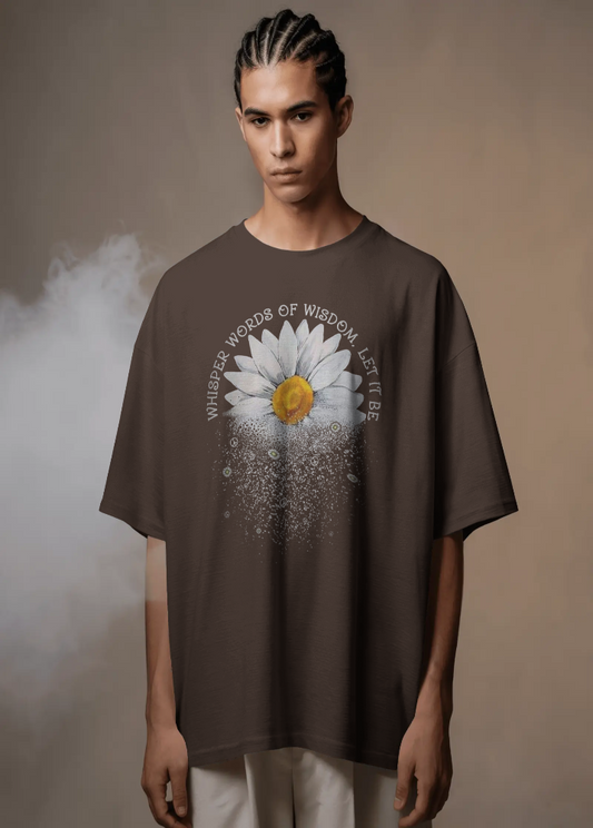 Brown Oversized Tshirt -  Words Of Wisdom