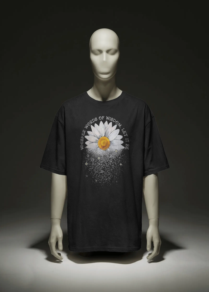 Black Oversized Tshirt -  Words Of Wisdom